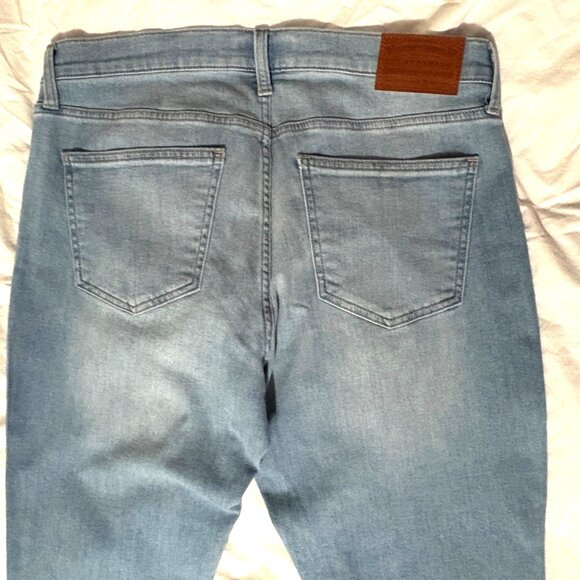 Like New Lucky Brand Mid Rise Skinny Jeans Light Wash Denim Frayed Hem 14 - Picture 5 of 10